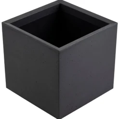 Donica Betonique na kółkach recykling czarny 40x40xh40 cm * HowHomely Online