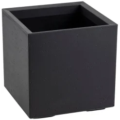 Donica Betonique na kółkach recykling czarny 40x40xh40 cm * HowHomely Online
