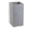 Donica Betonique na kółkach szary beton 30x30xh60 cm * HowHomely