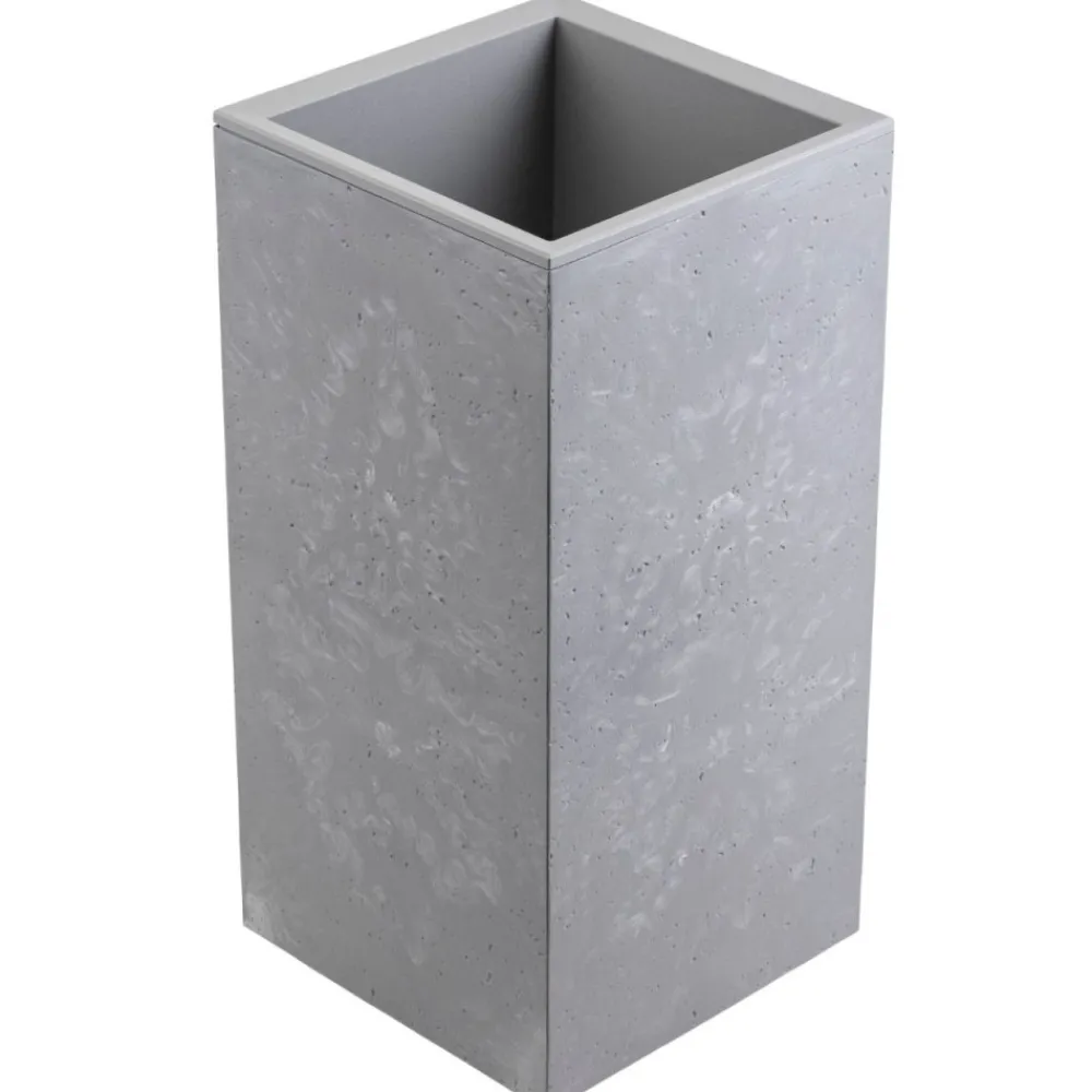 Donica Betonique na kółkach szary beton 30x30xh60 cm * HowHomely