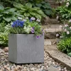 Donica Betonique na kółkach szary beton 30x30xh30 cm * HowHomely