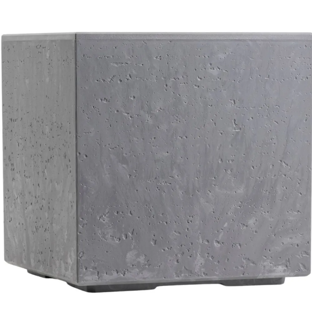 Donica Betonique na kółkach szary beton 30x30xh30 cm * HowHomely