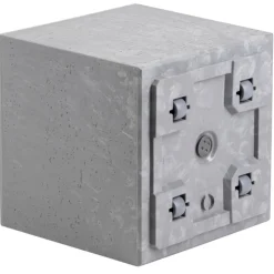 Donica Betonique na kółkach szary beton 30x30xh30 cm * HowHomely