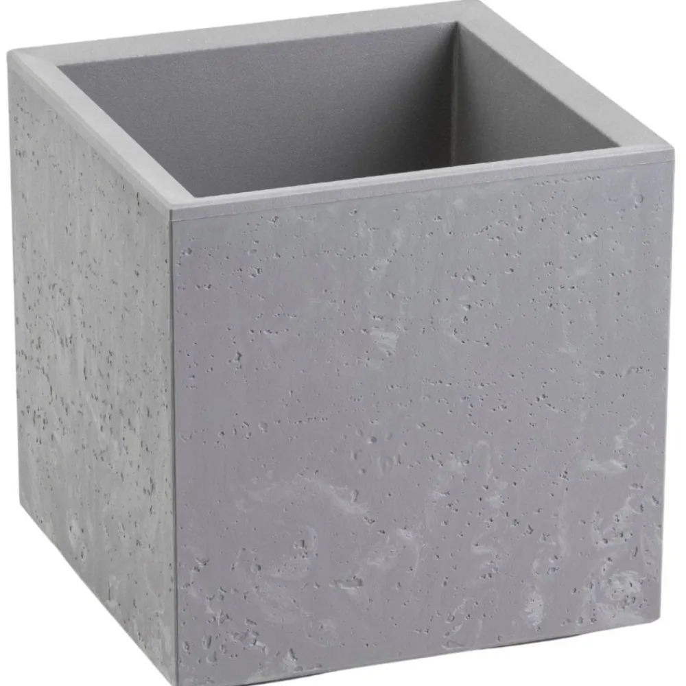 Donica Betonique na kółkach szary beton 30x30xh30 cm * HowHomely