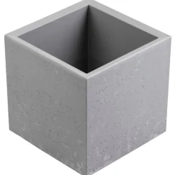 Donica Betonique na kółkach szary beton 30x30xh30 cm * HowHomely