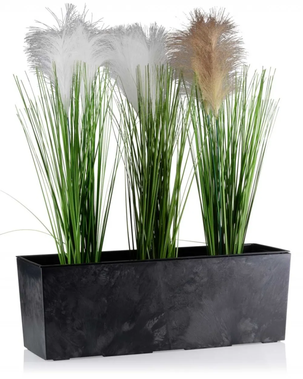 Donica Bouquet czarny beton 56xh19 cm * HowHomely New