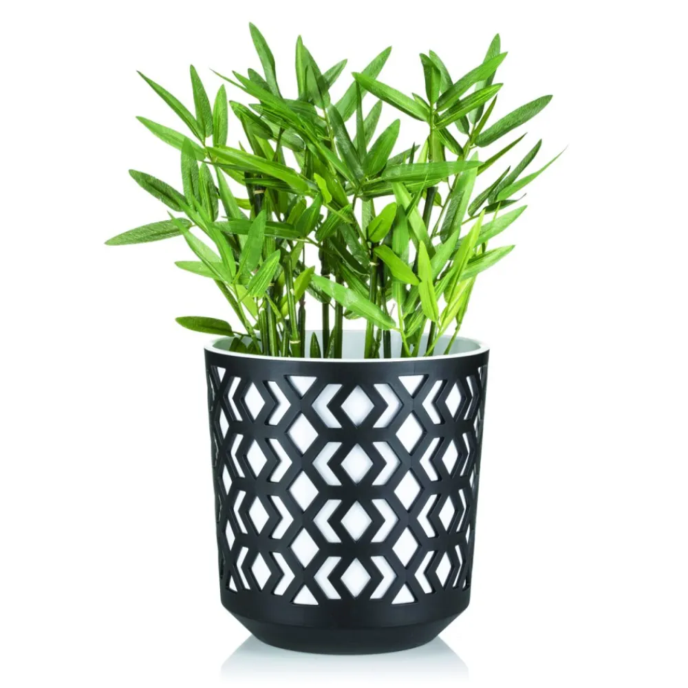 Donica Etnic biało-czarna 14xh15 cm * HowHomely Hot