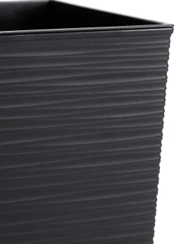 Donica Flore Riflo czarna h30x30 cm * HowHomely New