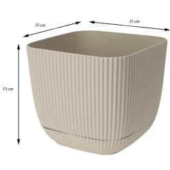 Donica kwadratowa z podstawką ecri 13cm * Progarden