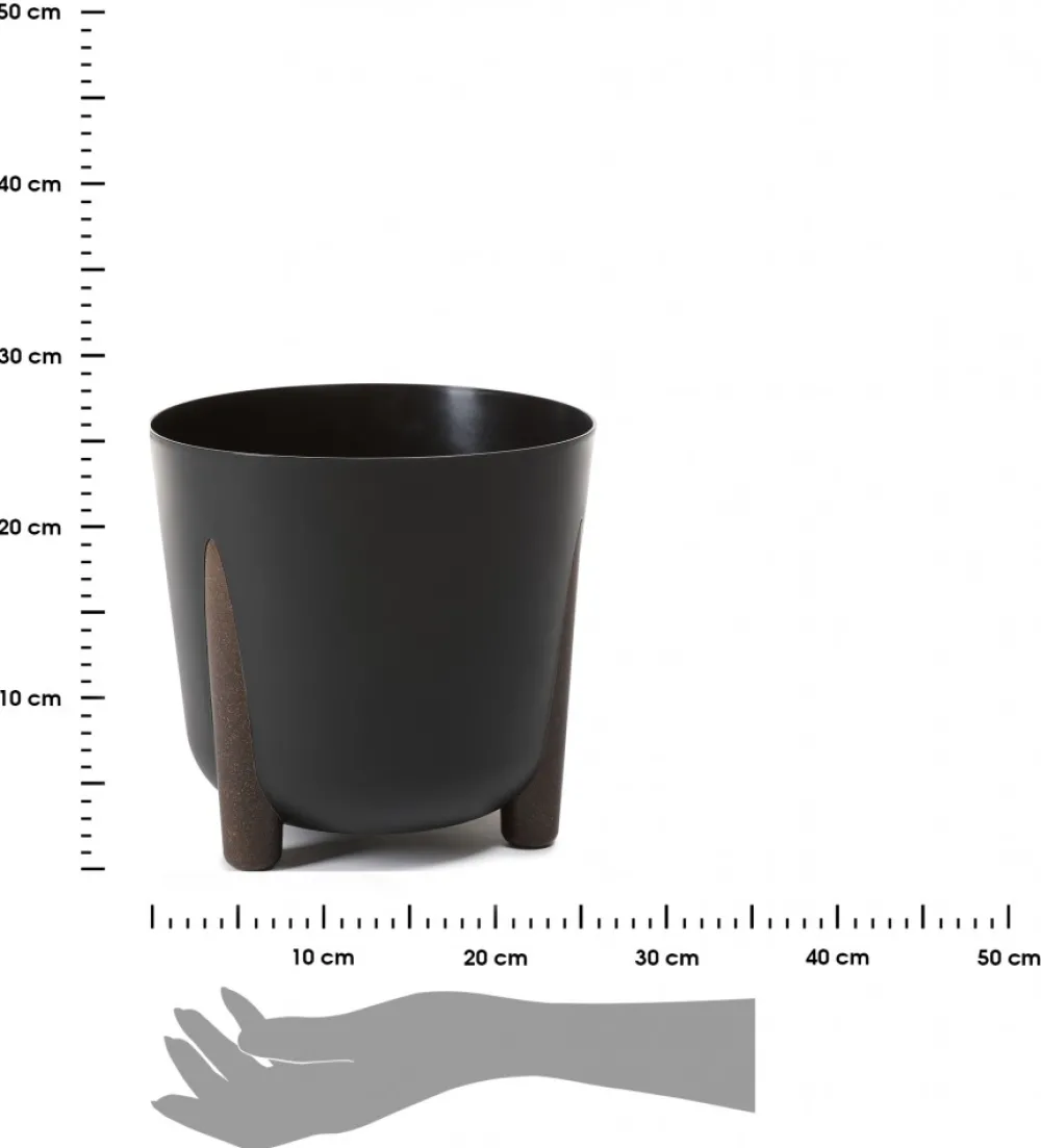 Donica Moss ECO recykling czarna 26xh25 cm * HowHomely