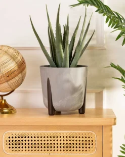 Donica Moss recykling szary beton 34xh32cm * HowHomely Online