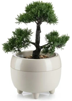 Donica na nóżkach botanica beżowa 30xh24 cm * HowHomely Best