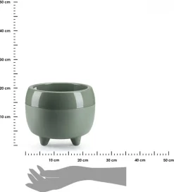 Donica na nóżkach botanica szarozielona 23xh18 cm * HowHomely Sale