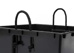 Donica Porto Czarny Beton h57x29x29 cm * HowHomely Best