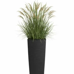 Donica Porto Riflo czarna h57x30x30 cm * HowHomely