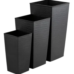 Donica Porto Riflo czarna h36x19x19 cm * HowHomely Hot