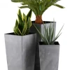 Donica Porto Szary Beton h68x35x35 cm * HowHomely Clearance