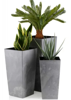 Donica Porto Szary Beton h46x25x25 cm * HowHomely Hot