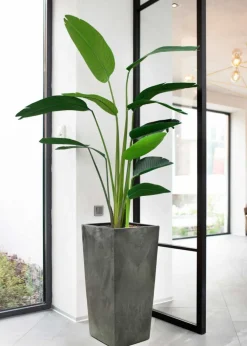 Donica Porto Szary Beton h46x25x25 cm * HowHomely Hot