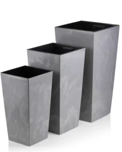 Donica Porto Szary Beton h46x25x25 cm * HowHomely Hot