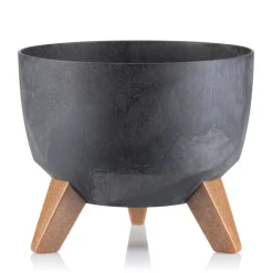 Donica Rosa ECO czarny beton 24xh15 cm * HowHomely New