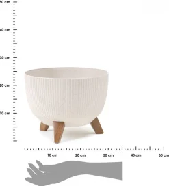 Donica Rosa linea ECO wood biała 29xh18 cm * HowHomely Clearance