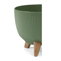 Donica Rosa linea ECO wood zielona 24xh15 cm * HowHomely