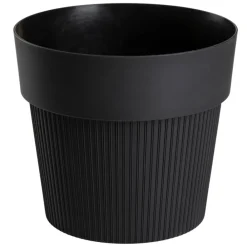 Donica SILVA LINE recykling czarna h12,7x14,5 cm * HowHomely Best