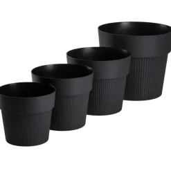 Donica SILVA LINE recykling czarna h11,5x13,2 cm * HowHomely Discount