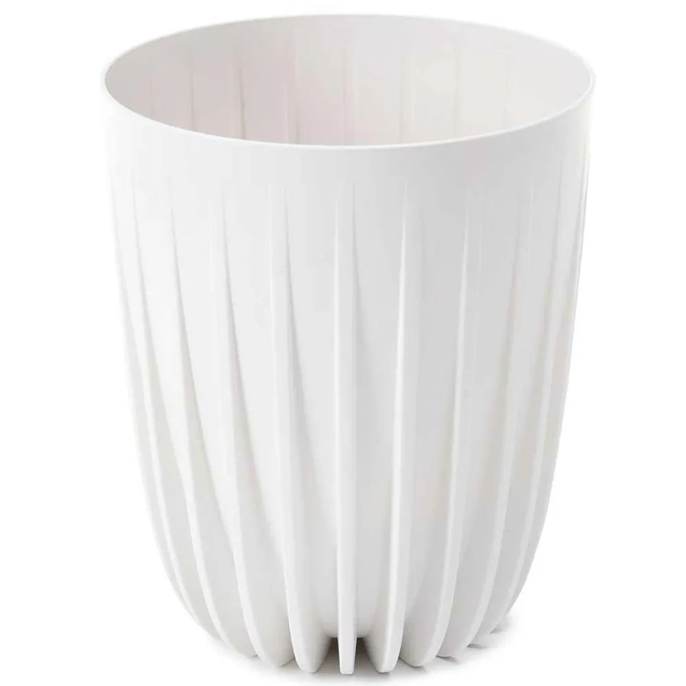Donica Stripped ECO recykling biała 39xh46 cm * HowHomely Outlet