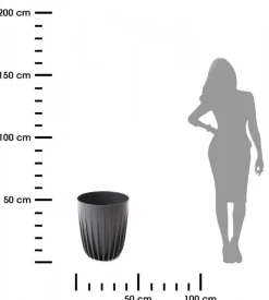 Donica Stripped ECO recykling czarna 39xh46 cm * HowHomely Best