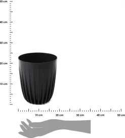 Donica Stripped ECO recykling czarna 19xh23 cm * HowHomely Clearance