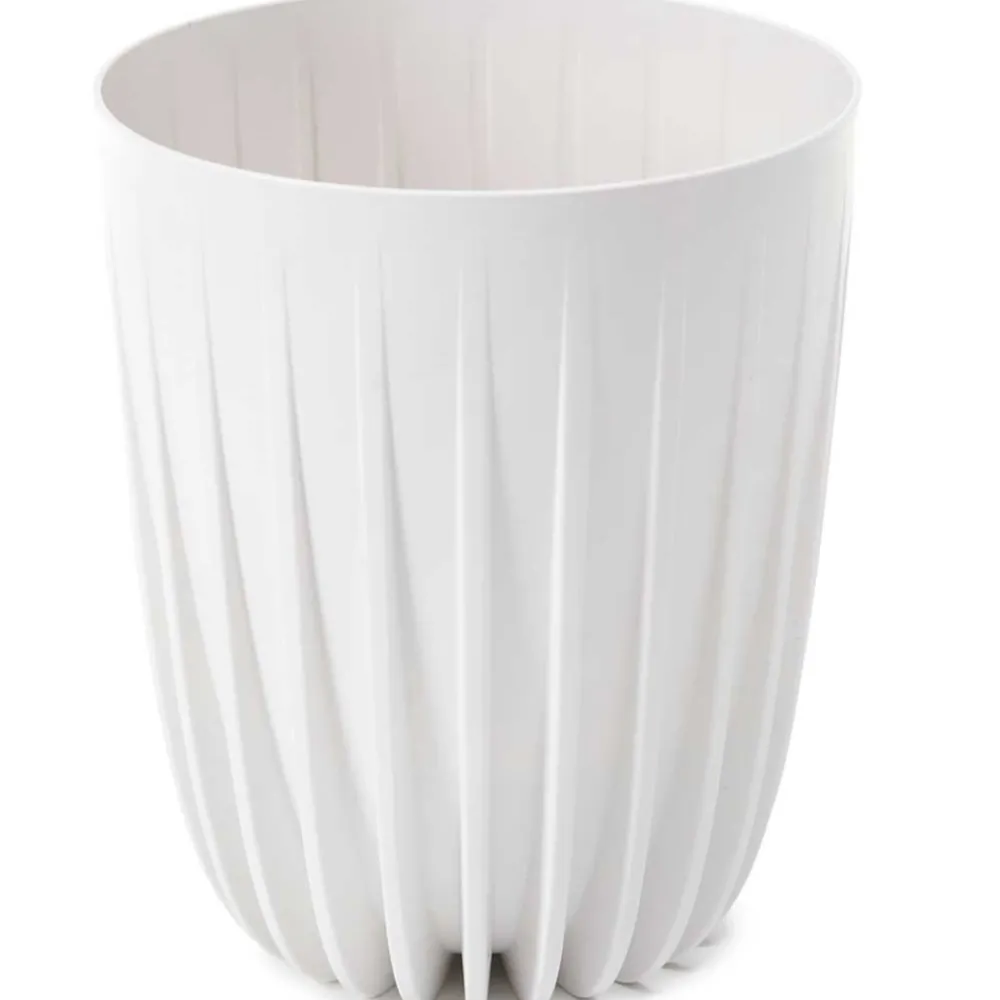 Donica Stripped ECO recykling biała 19xh23 cm * HowHomely New