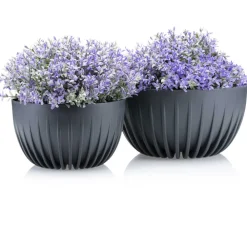 Donica Stripped ECO recykling antracytowa 30xh16 cm * HowHomely Best