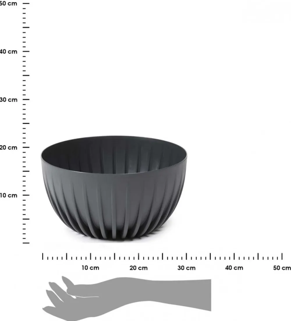 Donica Stripped ECO recykling antracytowa 30xh16 cm * HowHomely Best