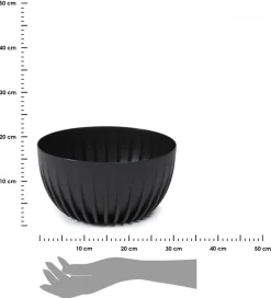 Donica Stripped ECO recykling czarna 30xh16 cm * HowHomely