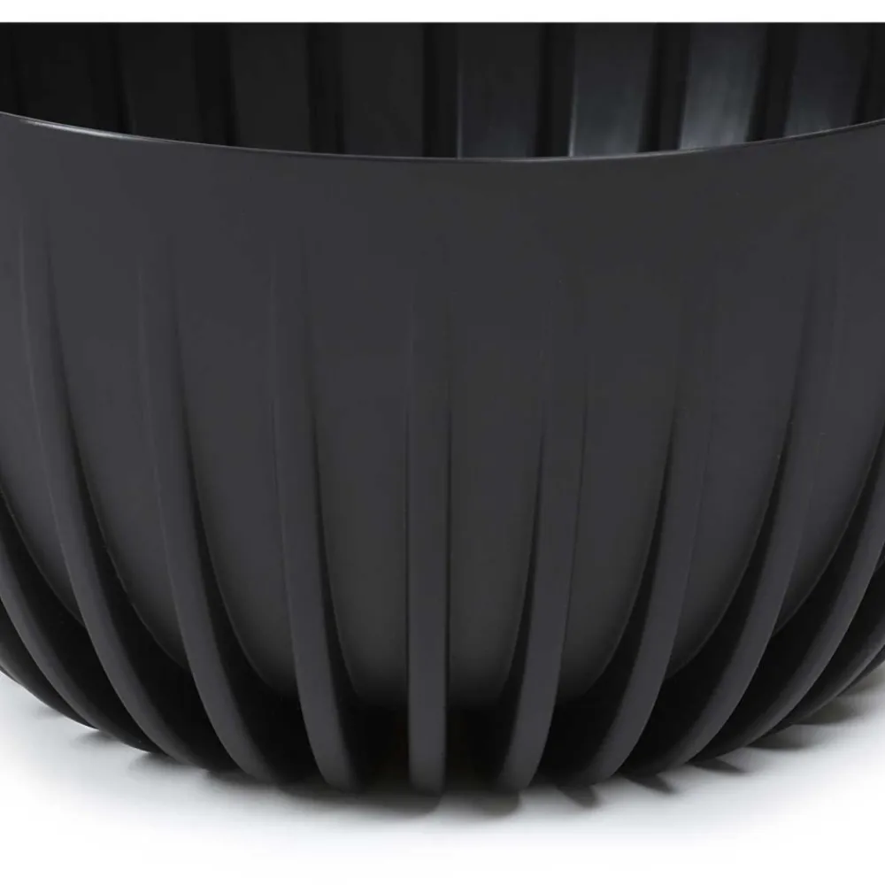 Donica Stripped ECO recykling czarna 30xh16 cm * HowHomely