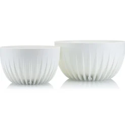 Donica Stripped ECO recykling biała 30xh16 cm * HowHomely Outlet