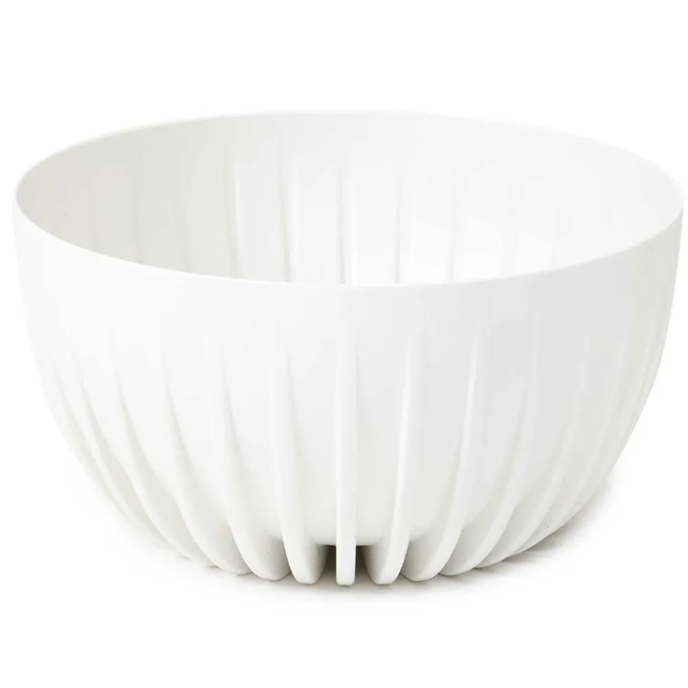 Donica Stripped ECO recykling biała 30xh16 cm * HowHomely Outlet