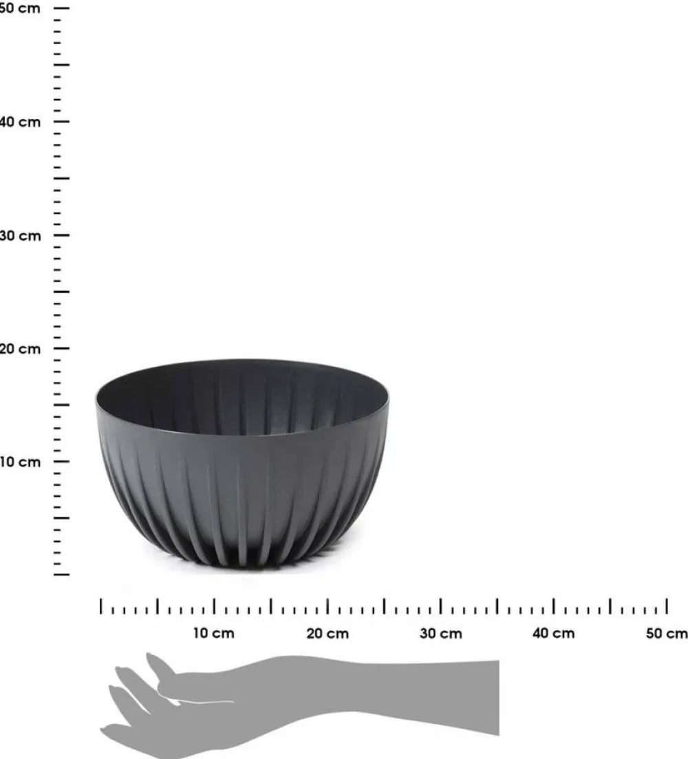 Donica Stripped ECO recykling antracytowa 24xh14 cm * HowHomely Outlet