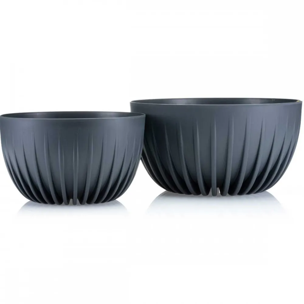 Donica Stripped ECO recykling antracytowa 24xh14 cm * HowHomely Outlet