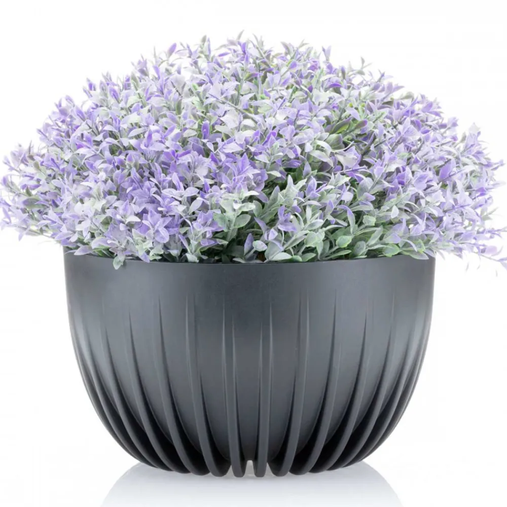 Donica Stripped ECO recykling antracytowa 24xh14 cm * HowHomely Outlet
