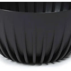 Donica Stripped ECO recykling czarna 24xh14 cm * HowHomely