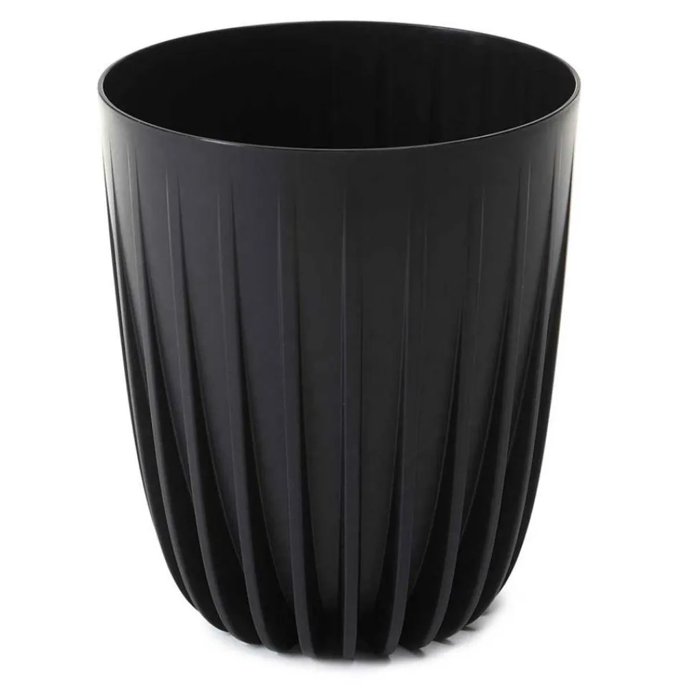 Donica Stripped ECO recykling czarna 30xh36 cm * HowHomely