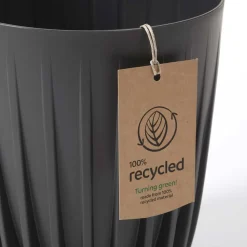 Donica Stripped ECO recykling antracytowa 30xh36 cm * HowHomely Online