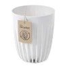 Donica Stripped ECO recykling biała 25xh30 cm * HowHomely Discount