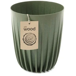 Donica Stripped ECO wood zielona 19xh23 cm * HowHomely Sale