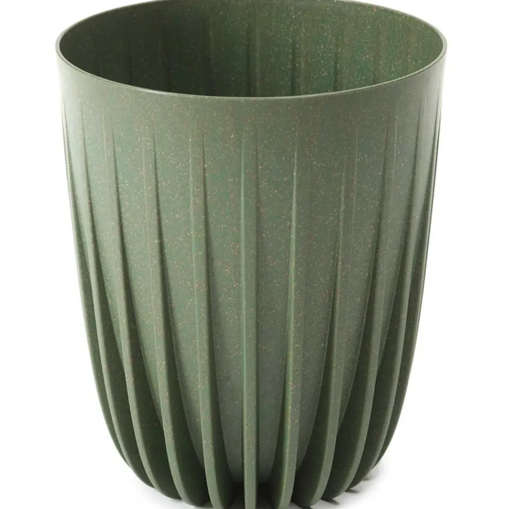 Donica Stripped ECO wood zielona 19xh23 cm * HowHomely Sale