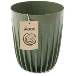 Donica Stripped ECO wood zielona 30xh36 cm * HowHomely Hot
