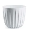 Donica Stripped niska biała 24xh21 cm * HowHomely Discount